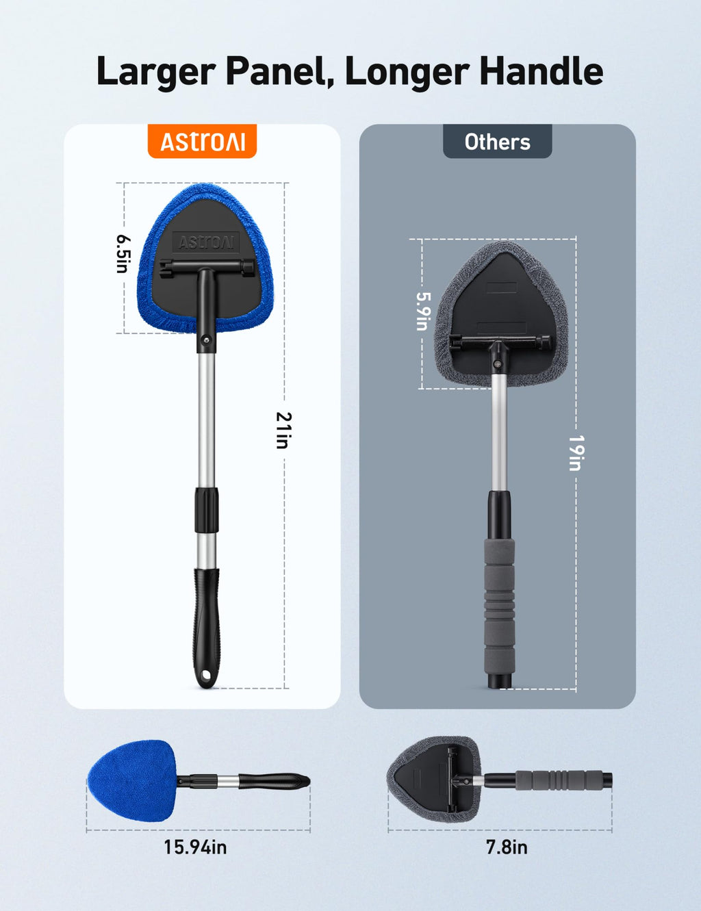 Happypawsie Windshield Cleaner Tool with Extendable Handle